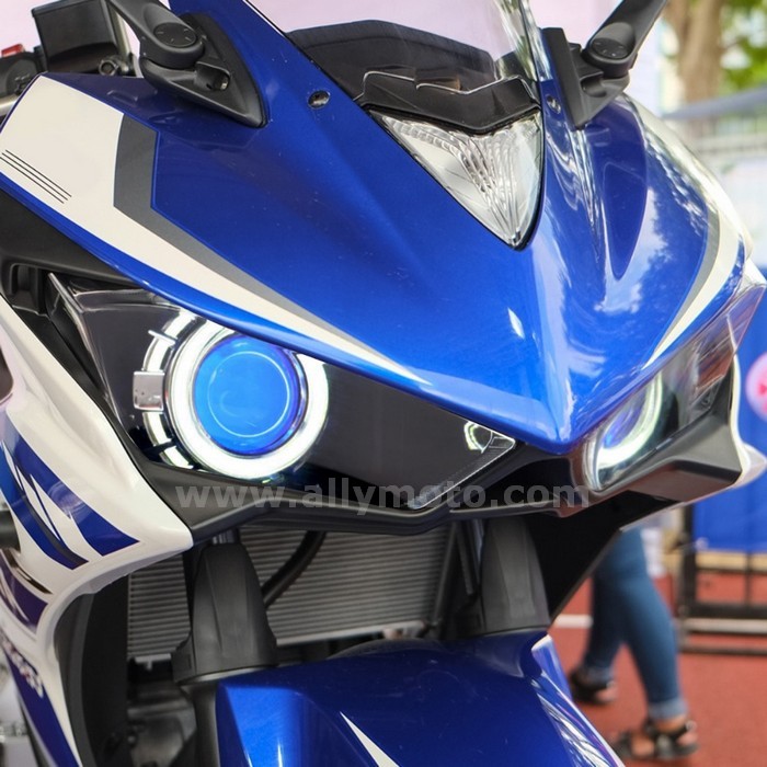 037 Headlight Yamaha R25 2015 Hid Angel Halos Light Blue Demon Eye-2 037 Headlight Yamaha R25 2015 Hid Angel Halos Light Blue Demon Eye-2